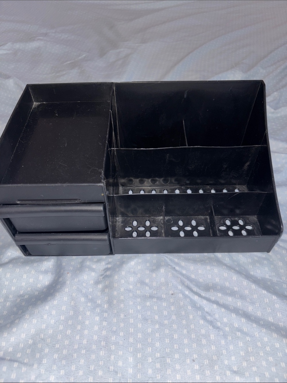 Black Desktop Organizer Storage Caddy - Multi-Compartment